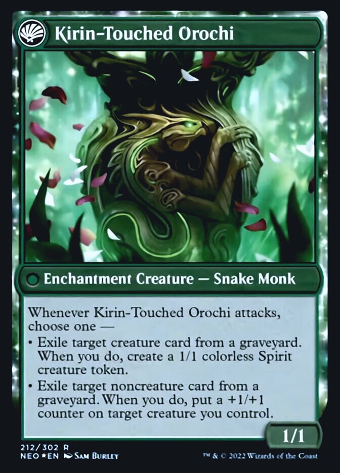 Teachings of the Kirin // Kirin-Touched Orochi [Kamigawa: Neon Dynasty Prerelease Promos] MTG Single Magic: The Gathering | Red Claw Gaming