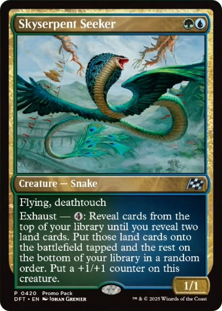Skyserpent Seeker (Promo Pack) [Aetherdrift Promos] MTG Single Magic: The Gathering | Red Claw Gaming