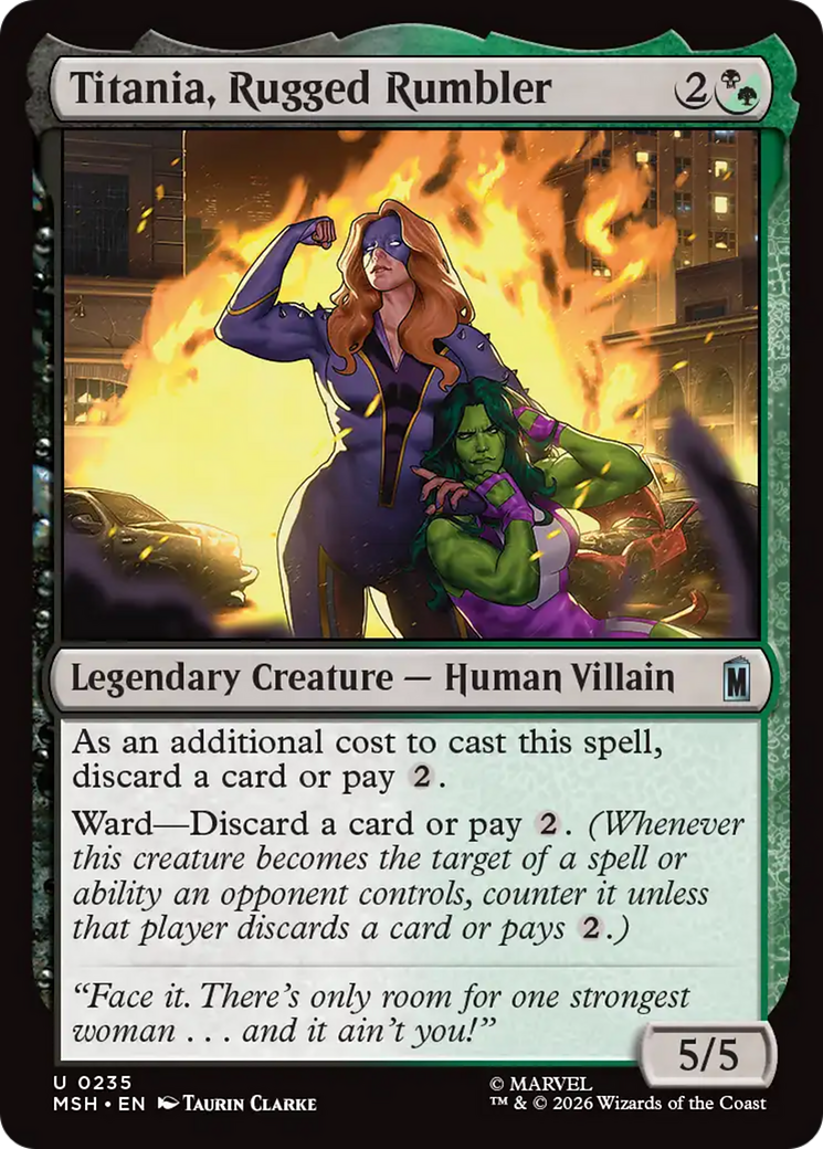 Titania, Rugged Rumbler [Marvel Super Heroes] MTG Single Magic: The Gathering | Red Claw Gaming