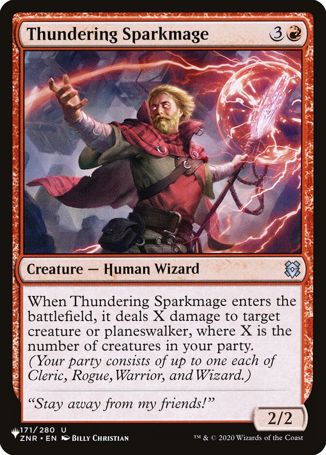 Thundering Sparkmage [The List] MTG Single Magic: The Gathering | Red Claw Gaming