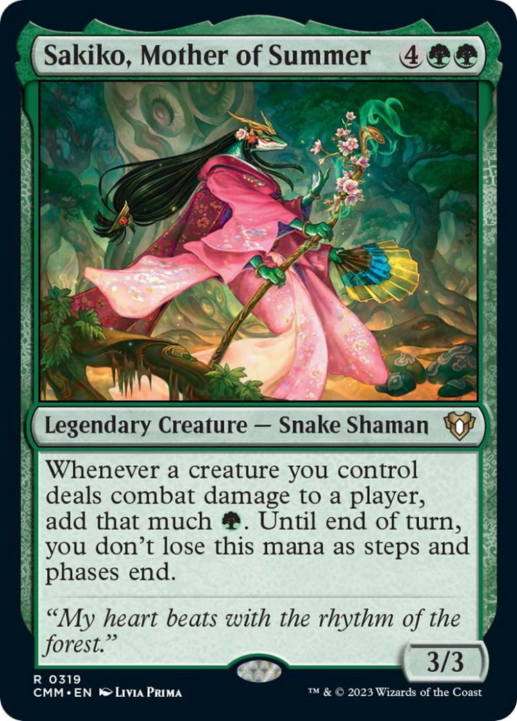 Sakiko, Mother of Summer [Commander Masters] MTG Single Magic: The Gathering | Red Claw Gaming