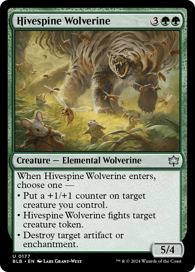 Hivespine Wolverine [Bloomburrow] MTG Single Magic: The Gathering    | Red Claw Gaming