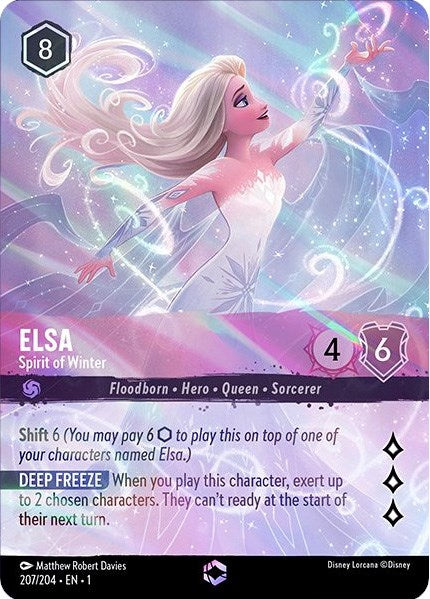 Elsa - Spirit of Winter (Enchanted) (207/204) [The First Chapter] Lorcana Single Disney | Red Claw Gaming
