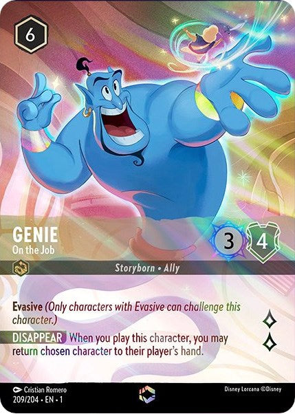 Genie - On the Job (Enchanted) (209/204) [The First Chapter] Lorcana Single Disney | Red Claw Gaming