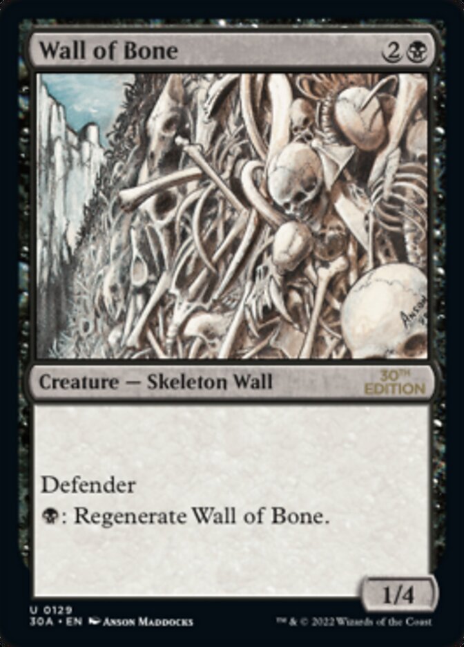Wall of Bone [30th Anniversary Edition] MTG Single Magic: The Gathering | Red Claw Gaming