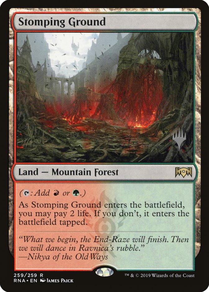 Stomping Ground (Promo Pack) [Ravnica Allegiance Promos] MTG Single Magic: The Gathering | Red Claw Gaming