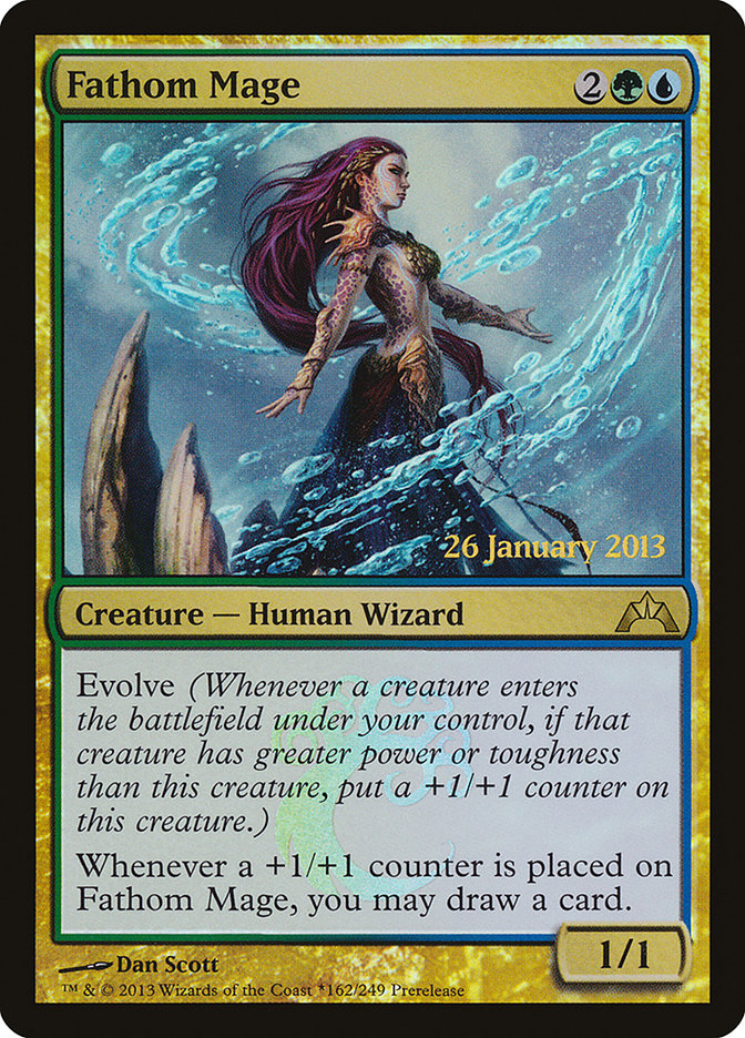 Fathom Mage [Gatecrash Prerelease Promos] MTG Single Magic: The Gathering | Red Claw Gaming