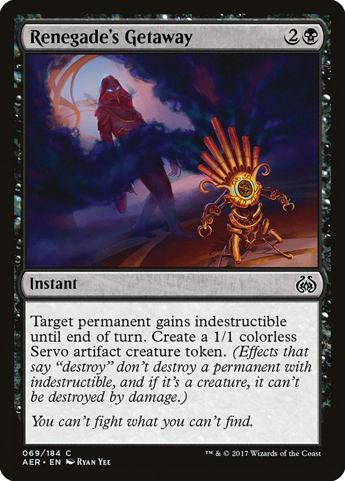 Renegade's Getaway [Aether Revolt] MTG Single Magic: The Gathering | Red Claw Gaming