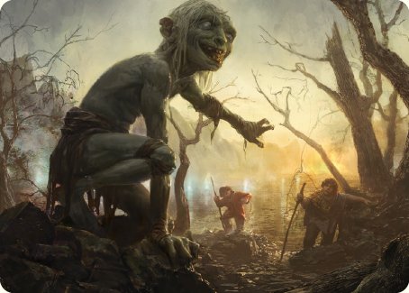 Smeagol, Helpful Guide Art Card [The Lord of the Rings: Tales of Middle-earth Art Series] MTG Single Magic: The Gathering | Red Claw Gaming