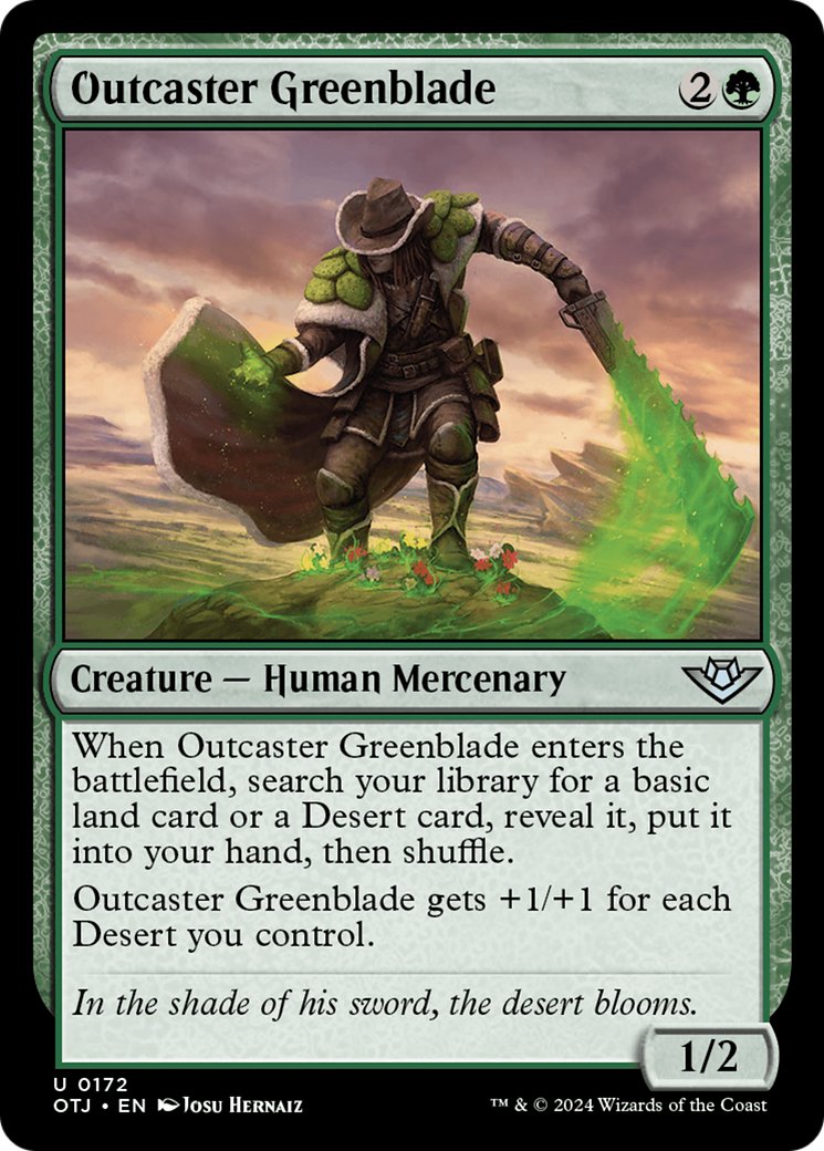 Outcaster Greenblade [Outlaws of Thunder Junction] MTG Single Magic: The Gathering    | Red Claw Gaming