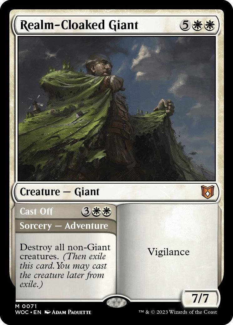 Realm-Cloaked Giant // Cast Off [Wilds of Eldraine Commander] MTG Single Magic: The Gathering | Red Claw Gaming