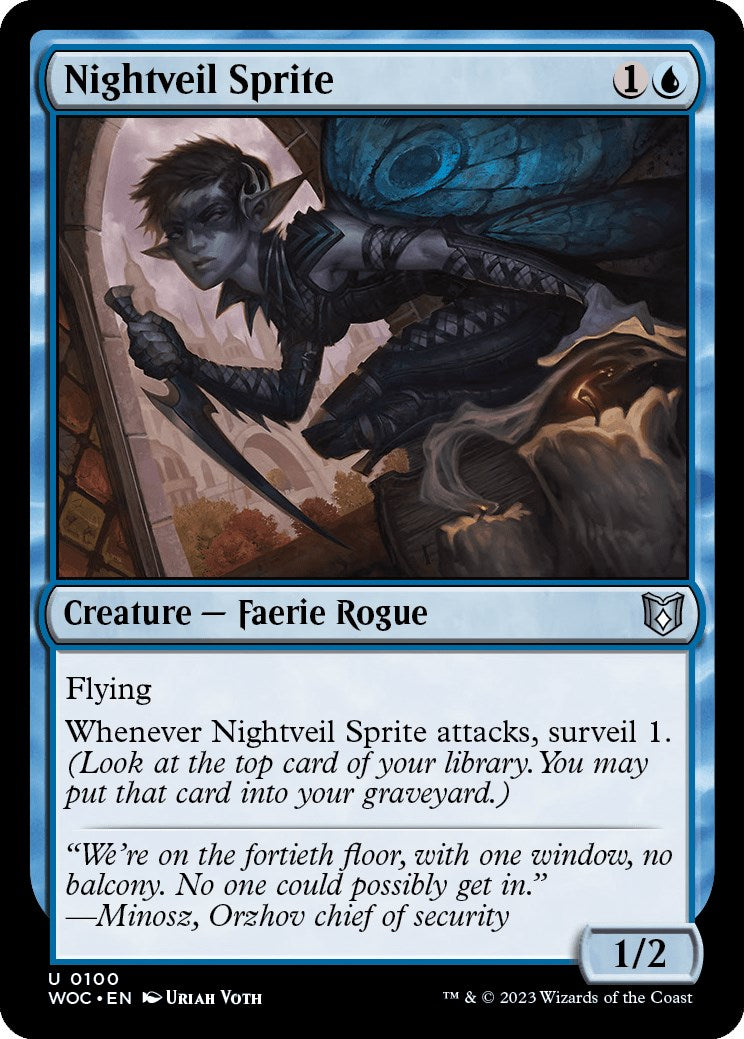 Nightveil Sprite [Wilds of Eldraine Commander] MTG Single Magic: The Gathering | Red Claw Gaming