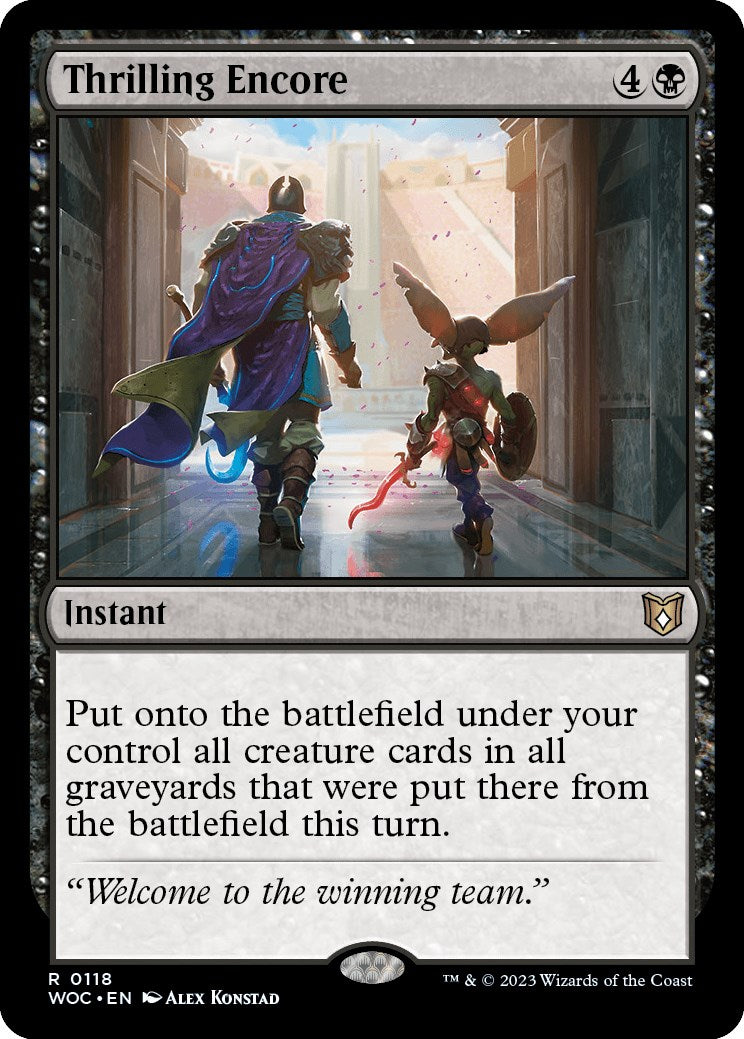 Thrilling Encore [Wilds of Eldraine Commander] MTG Single Magic: The Gathering | Red Claw Gaming