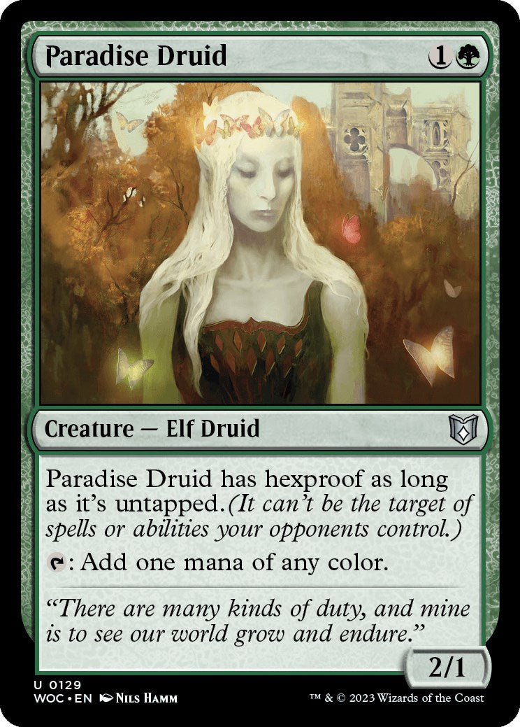Paradise Druid [Wilds of Eldraine Commander] MTG Single Magic: The Gathering | Red Claw Gaming