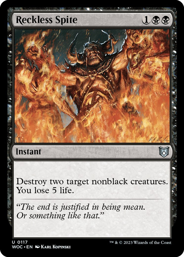 Reckless Spite [Wilds of Eldraine Commander] MTG Single Magic: The Gathering | Red Claw Gaming