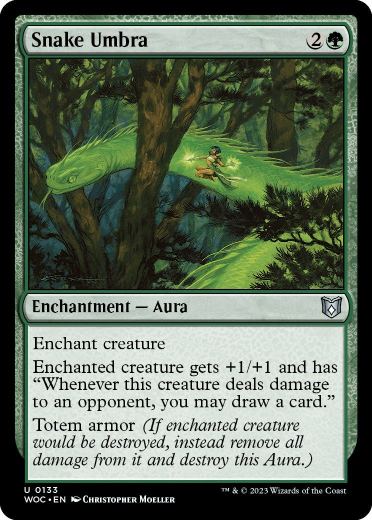 Snake Umbra [Wilds of Eldraine Commander] MTG Single Magic: The Gathering | Red Claw Gaming