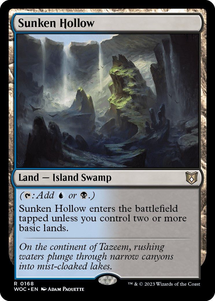 Sunken Hollow [Wilds of Eldraine Commander] MTG Single Magic: The Gathering | Red Claw Gaming