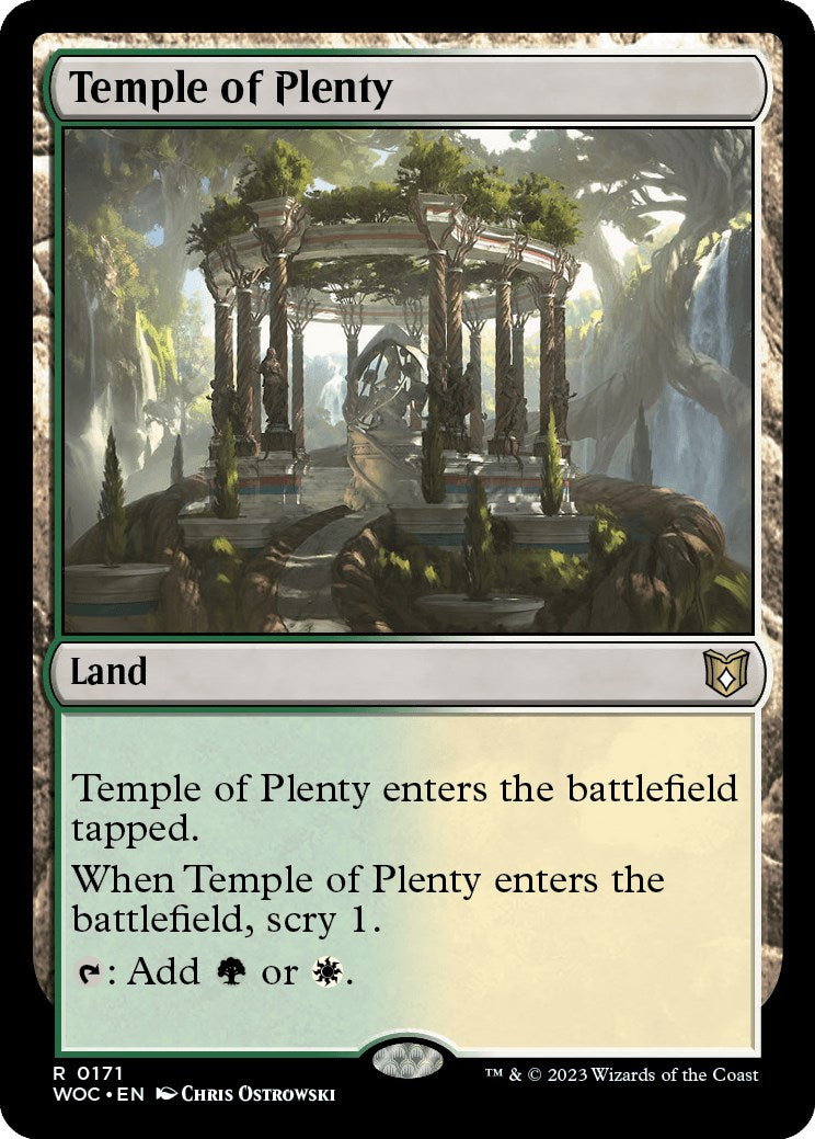 Temple of Plenty [Wilds of Eldraine Commander] MTG Single Magic: The Gathering | Red Claw Gaming
