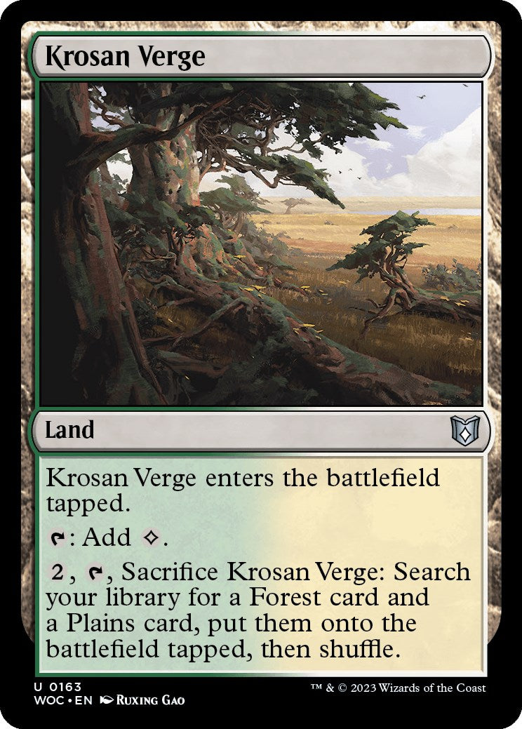 Krosan Verge [Wilds of Eldraine Commander] MTG Single Magic: The Gathering | Red Claw Gaming