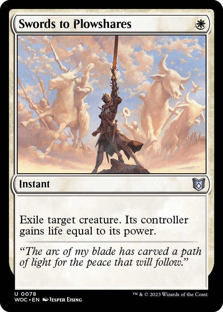 Swords to Plowshares [Wilds of Eldraine Commander] MTG Single Magic: The Gathering | Red Claw Gaming