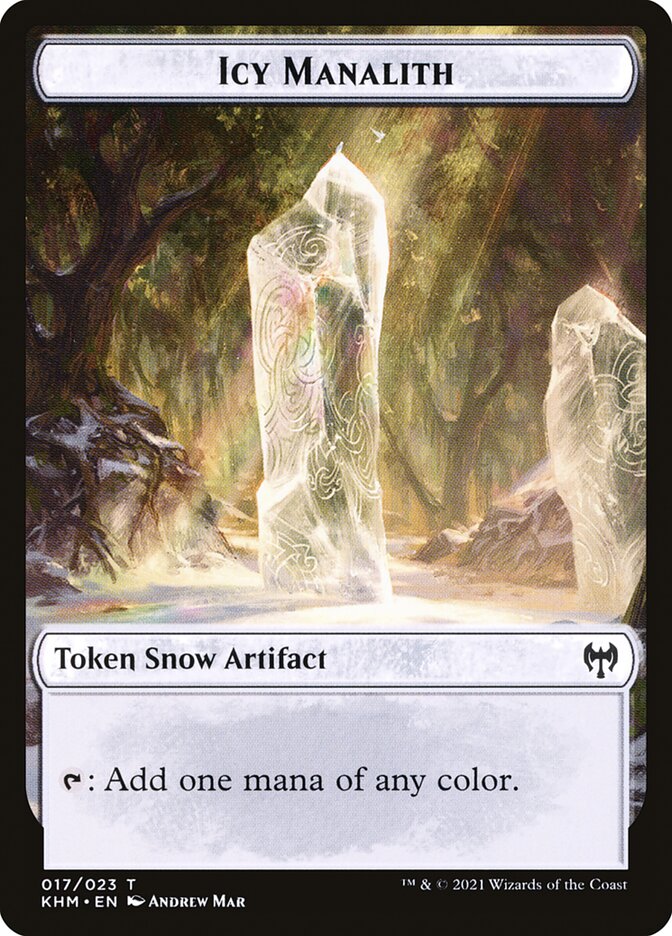 Treasure // Icy Manalith Double-Sided Token [Kaldheim Tokens] MTG Single Magic: The Gathering | Red Claw Gaming