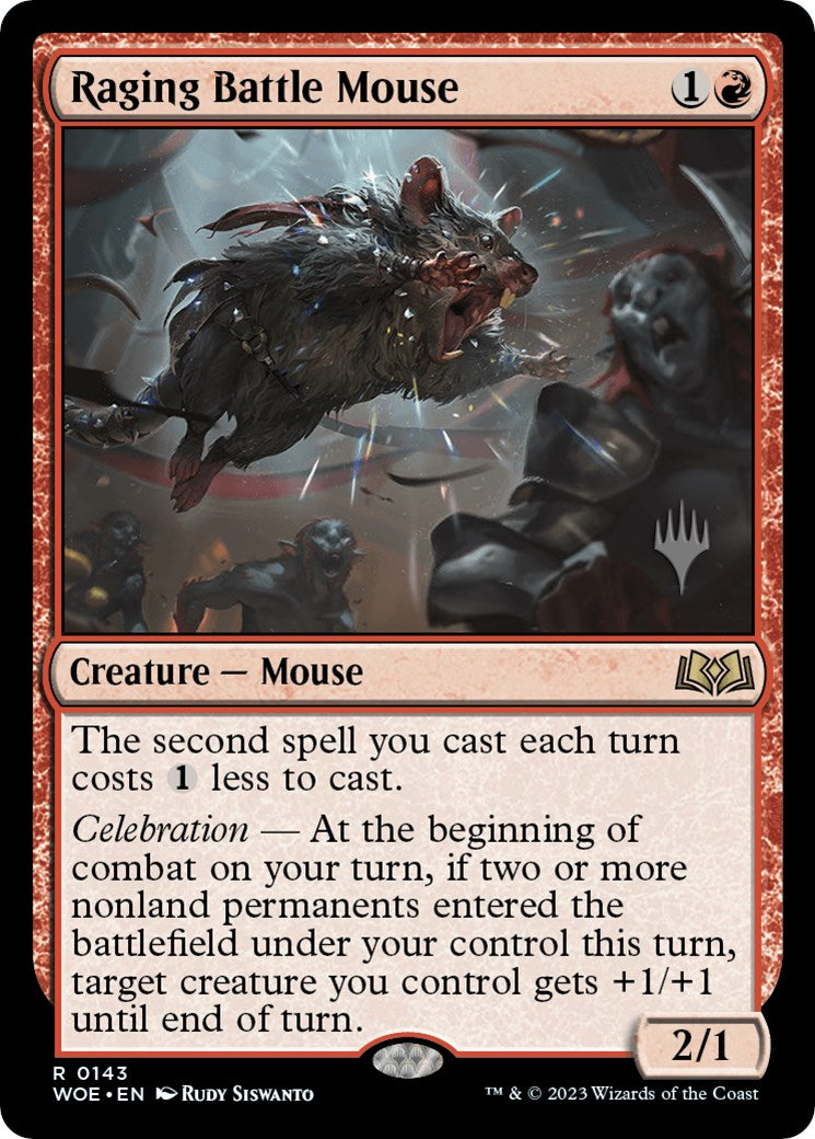 Raging Battle Mouse (Promo Pack) [Wilds of Eldraine Promos] MTG Single Magic: The Gathering | Red Claw Gaming