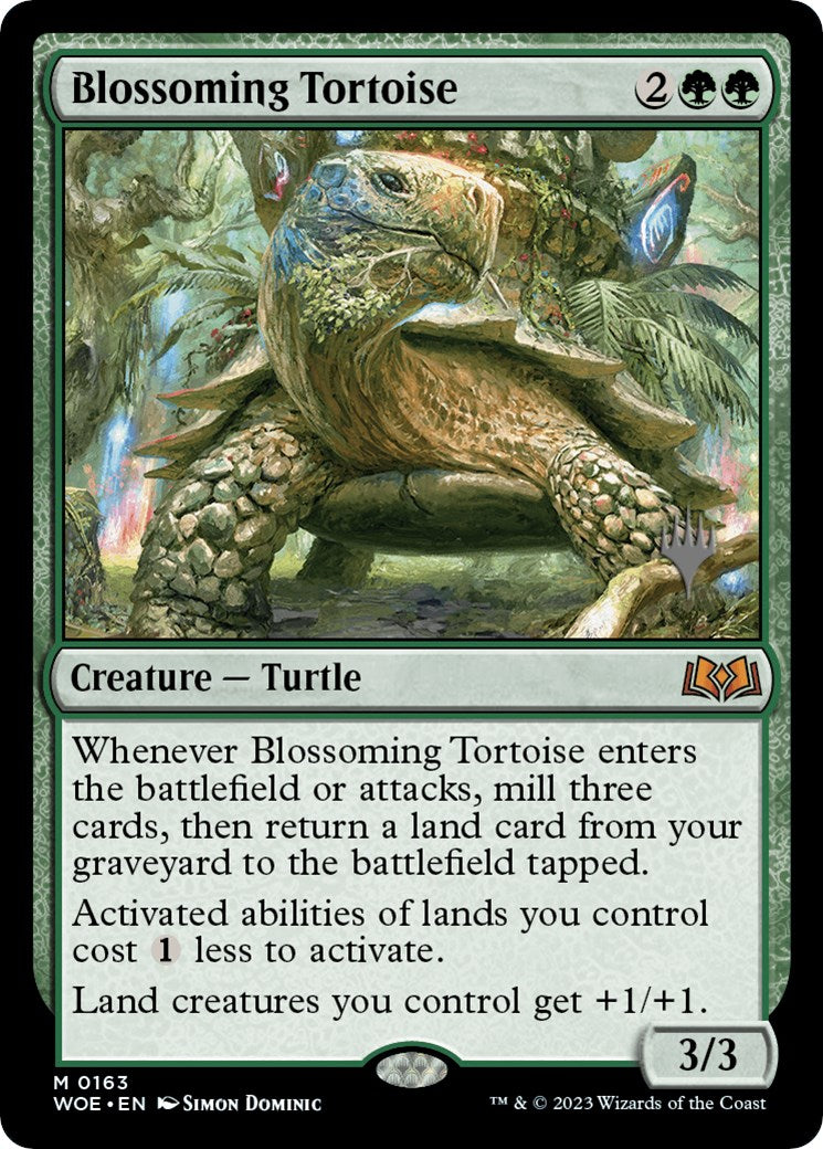 Blossoming Tortoise (Promo Pack) [Wilds of Eldraine Promos] MTG Single Magic: The Gathering | Red Claw Gaming