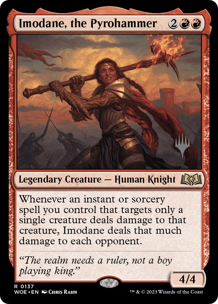 Imodane, the Pyrohammer (Promo Pack) [Wilds of Eldraine Promos] MTG Single Magic: The Gathering | Red Claw Gaming
