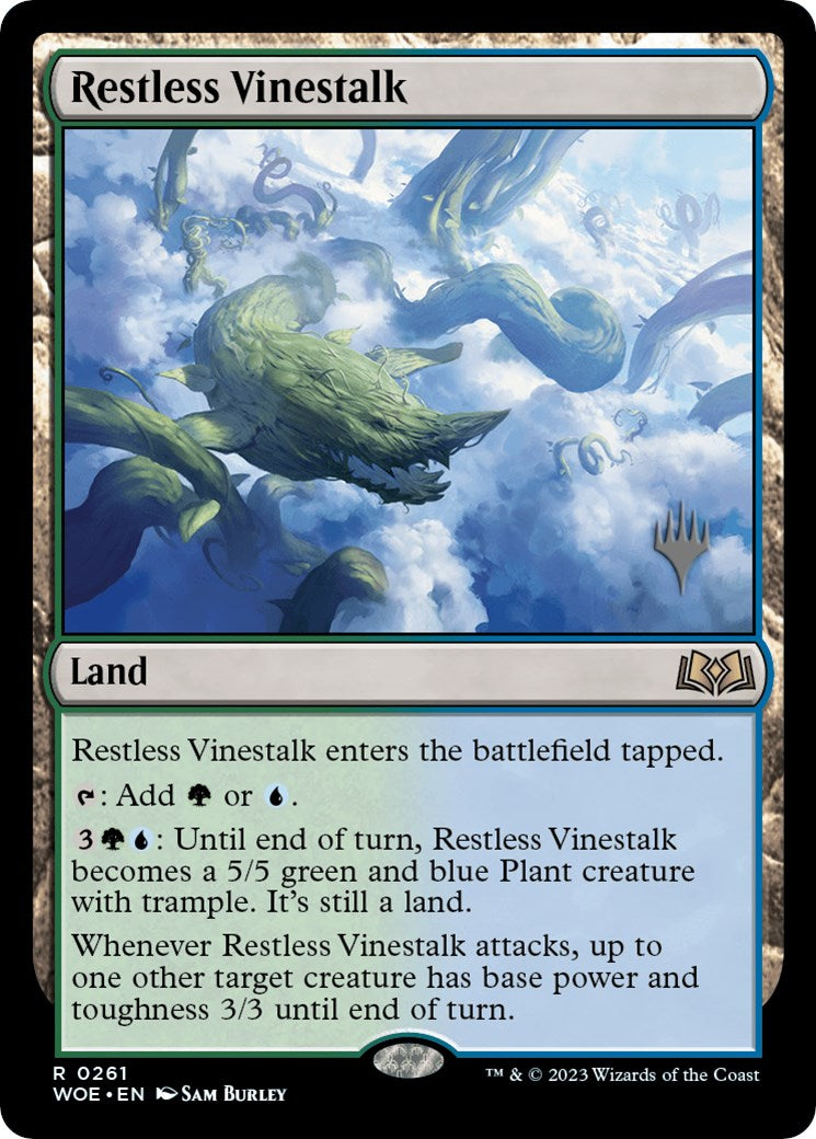 Restless Vinestalk (Promo Pack) [Wilds of Eldraine Promos] MTG Single Magic: The Gathering | Red Claw Gaming