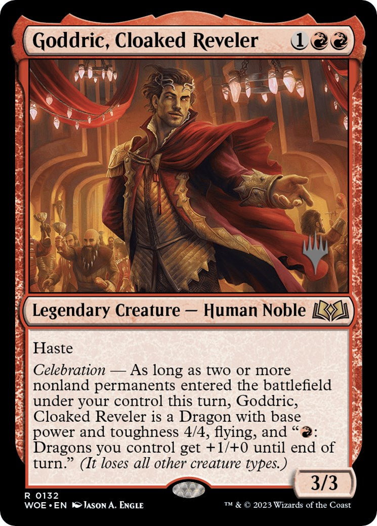 Goddric, Cloaked Reveler (Promo Pack) [Wilds of Eldraine Promos] MTG Single Magic: The Gathering | Red Claw Gaming