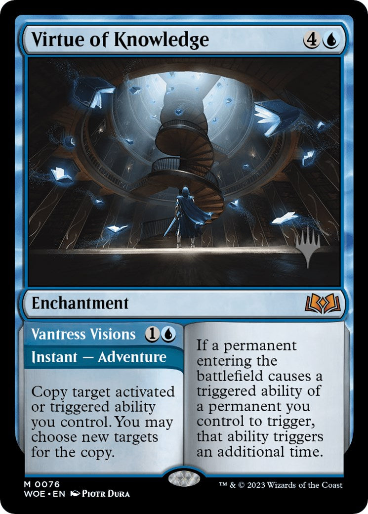 Virtue of Knowledge // Vantress Visions (Promo Pack) [Wilds of Eldraine Promos] MTG Single Magic: The Gathering | Red Claw Gaming