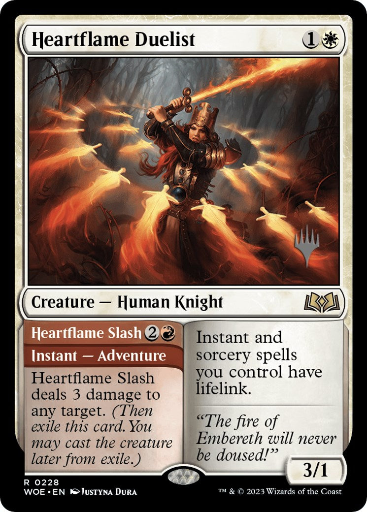 Heartflame Duelist // Heatflame Duelist (Promo Pack) [Wilds of Eldraine Promos] MTG Single Magic: The Gathering | Red Claw Gaming