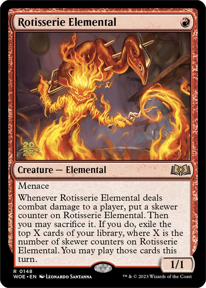 Rotisserie Elemental [Wilds of Eldraine Prerelease Promos] MTG Single Magic: The Gathering | Red Claw Gaming