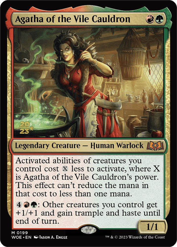 Agatha of the Vile Cauldron [Wilds of Eldraine Prerelease Promos] MTG Single Magic: The Gathering | Red Claw Gaming