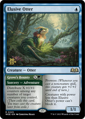 Elusive Otter // Grove's Bounty [Wilds of Eldraine Prerelease Promos] MTG Single Magic: The Gathering | Red Claw Gaming