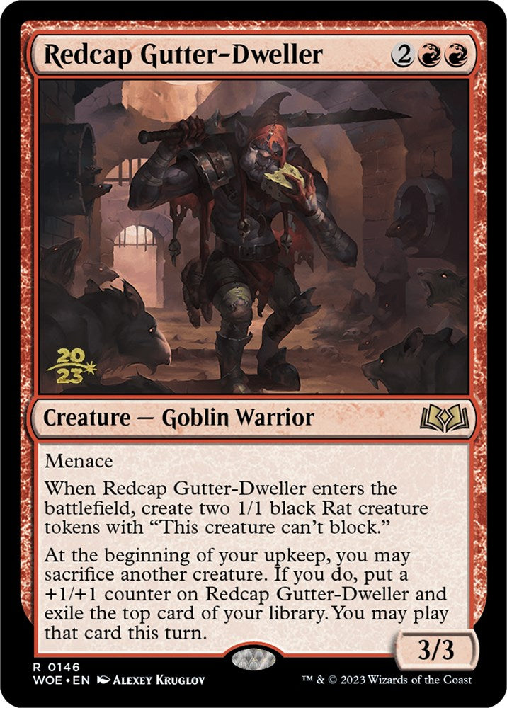 Redcap Gutter-Dweller [Wilds of Eldraine Prerelease Promos] MTG Single Magic: The Gathering | Red Claw Gaming