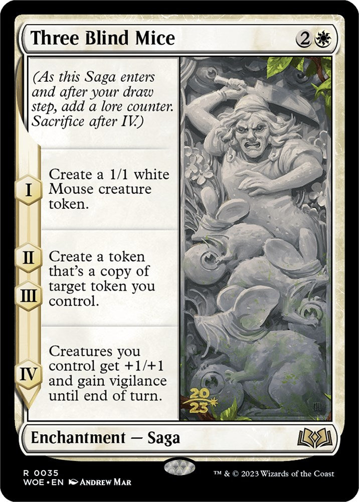 Three Blind Mice [Wilds of Eldraine Prerelease Promos] MTG Single Magic: The Gathering | Red Claw Gaming