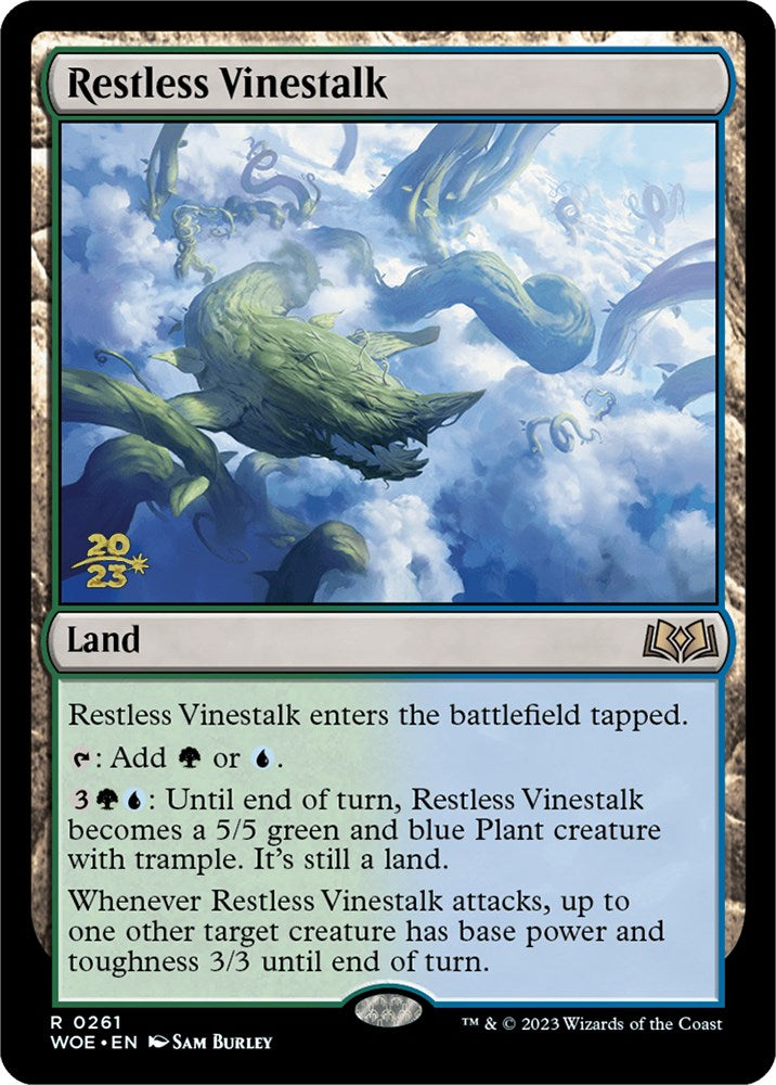 Restless Vinestalk [Wilds of Eldraine Prerelease Promos] MTG Single Magic: The Gathering | Red Claw Gaming