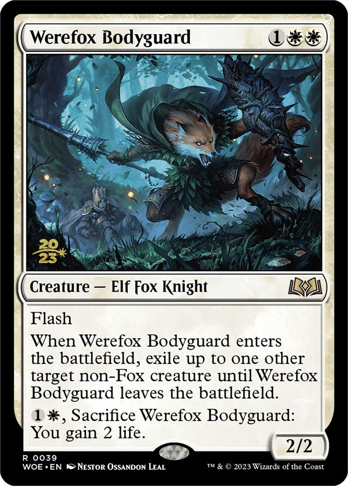 Werefox Bodyguard [Wilds of Eldraine Prerelease Promos] MTG Single Magic: The Gathering | Red Claw Gaming