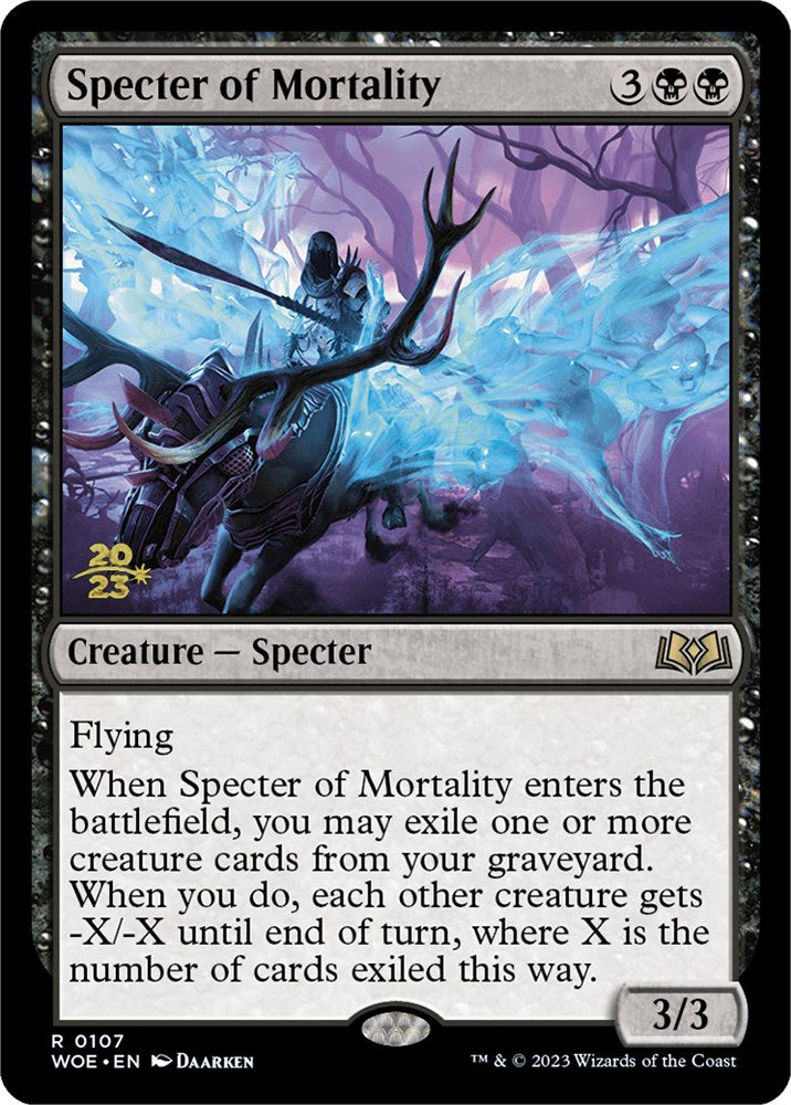 Specter of Mortality [Wilds of Eldraine Prerelease Promos] MTG Single Magic: The Gathering | Red Claw Gaming