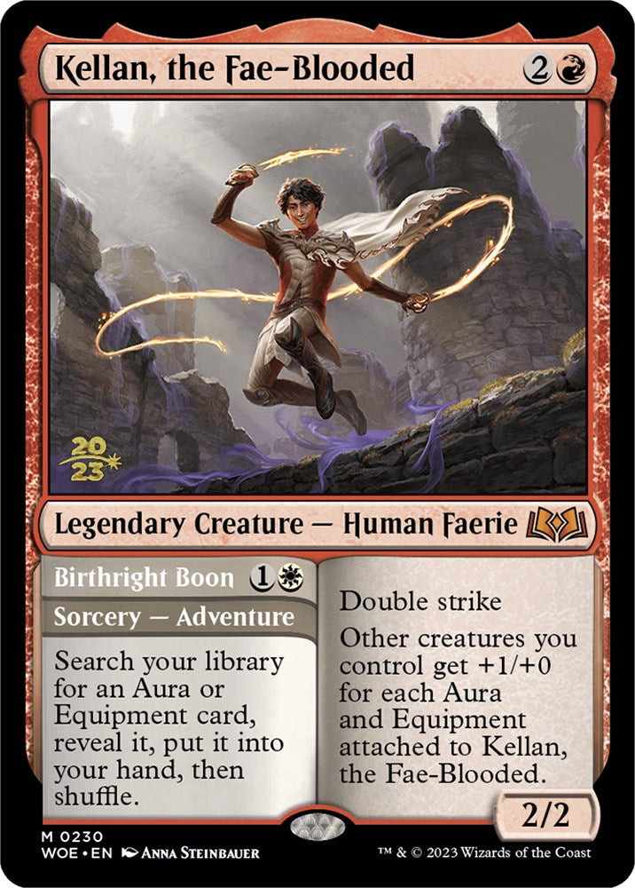 Kellan, the Fae-Blooded [Wilds of Eldraine Prerelease Promos] MTG Single Magic: The Gathering | Red Claw Gaming