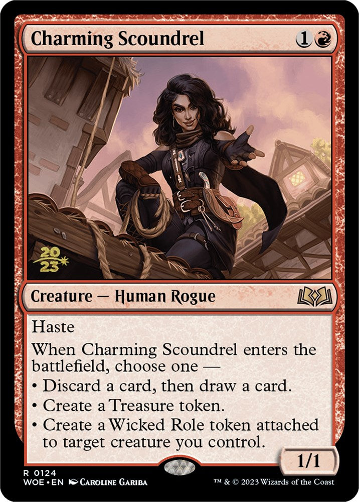 Charming Scoundrel [Wilds of Eldraine Prerelease Promos] MTG Single Magic: The Gathering | Red Claw Gaming