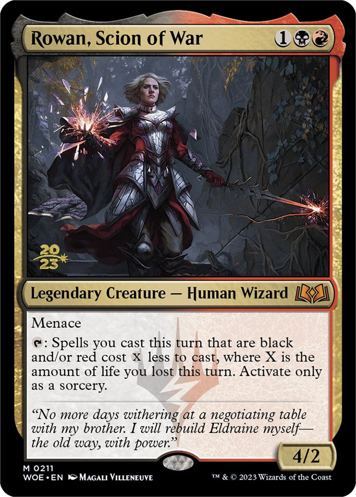 Rowan, Scion of War [Wilds of Eldraine Prerelease Promos] MTG Single Magic: The Gathering | Red Claw Gaming