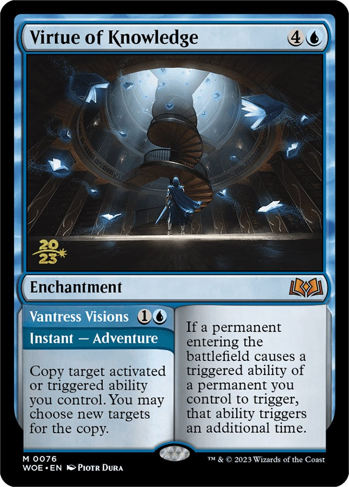 Virtue of Knowledge // Vantress Visions [Wilds of Eldraine Prerelease Promos] MTG Single Magic: The Gathering | Red Claw Gaming