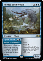 Horned Loch-Whale // Lagoon Breach [Wilds of Eldraine Prerelease Promos] MTG Single Magic: The Gathering | Red Claw Gaming