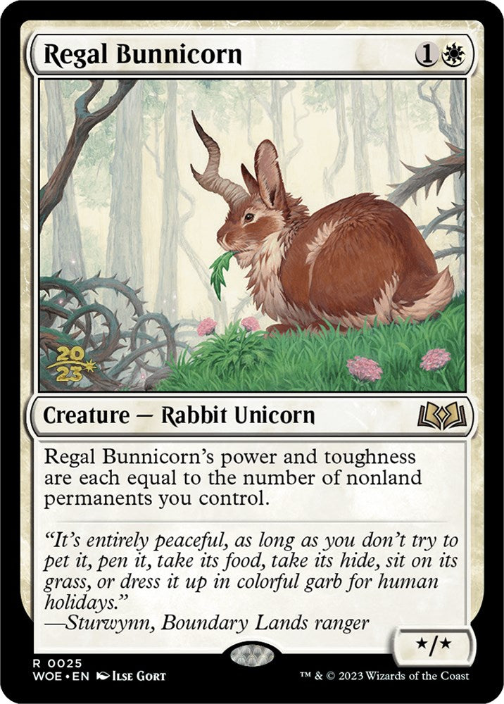 Regal Bunnicorn [Wilds of Eldraine Prerelease Promos] MTG Single Magic: The Gathering | Red Claw Gaming