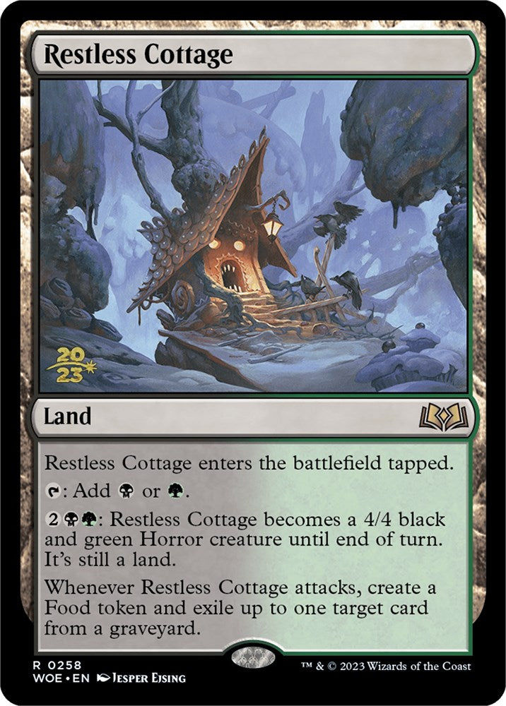 Restless Cottage [Wilds of Eldraine Prerelease Promos] MTG Single Magic: The Gathering | Red Claw Gaming