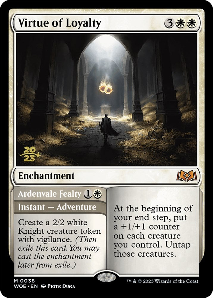 Virtue of Loyalty // Ardenvale Fealty (Promo Pack) [Wilds of Eldraine Promos] MTG Single Magic: The Gathering | Red Claw Gaming