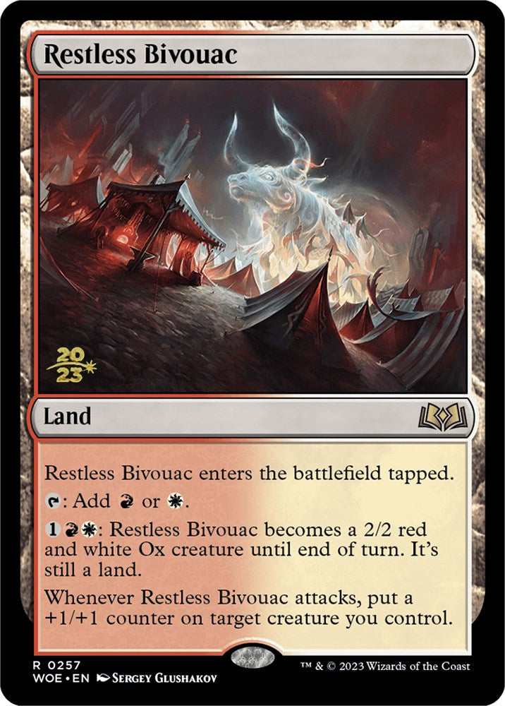 Restless Bivouac [Wilds of Eldraine Prerelease Promos] MTG Single Magic: The Gathering | Red Claw Gaming