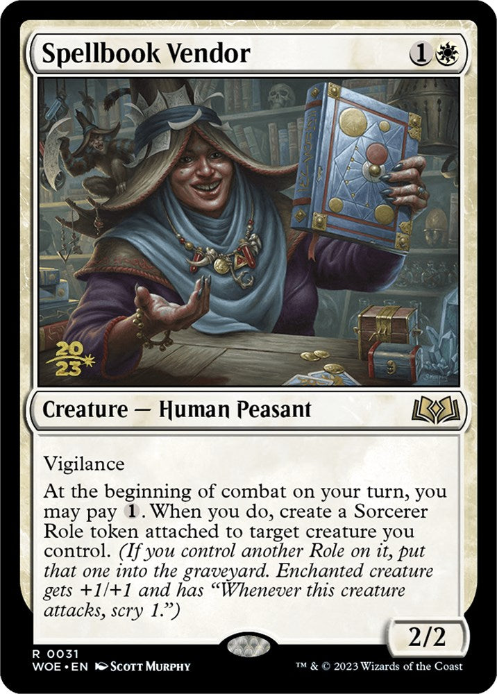 Spellbook Vendor [Wilds of Eldraine Prerelease Promos] MTG Single Magic: The Gathering | Red Claw Gaming